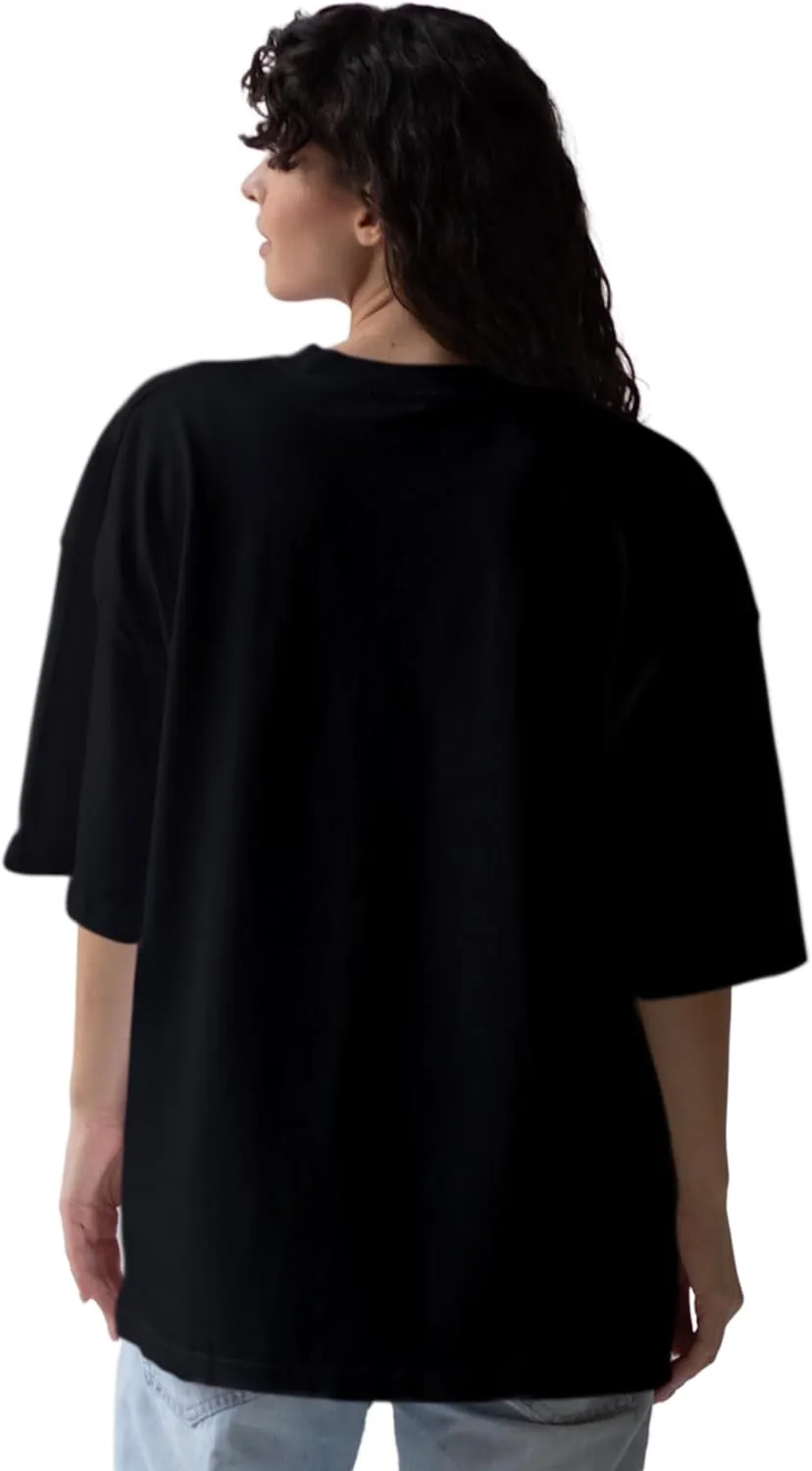 Hit Go Anime Oversized T-Shirts for Women, 100% Cotton T-Shirts, Perfect for Casual Wear & Gifting | WB.6.41
