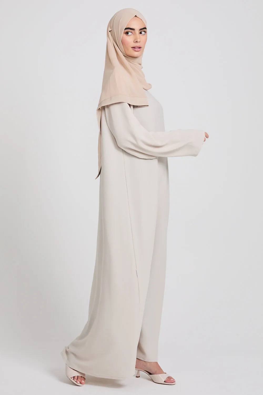 Nude Inner Slip Dress - LONG SLEEVE