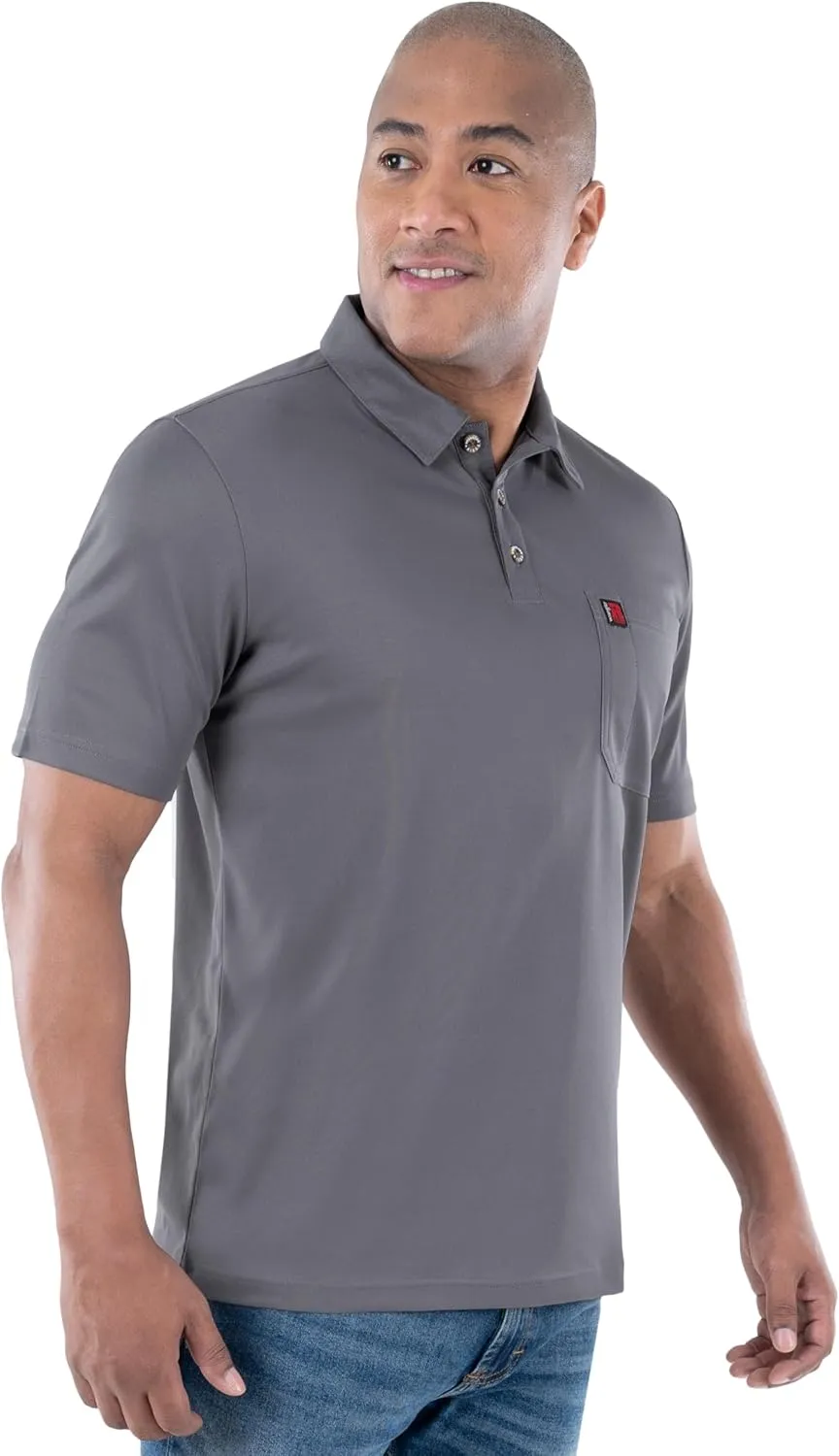 Wrangler Men's Short Sleeve Performance Pocket Polo